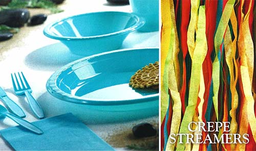 Divided Plates and Crepe Streamers