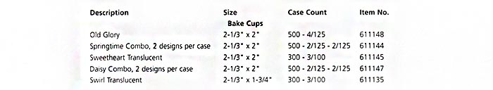 Baking Cups