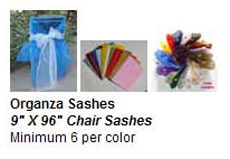 Organza Sashes